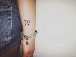 Image result for Roman Numeral 4 Tattoo