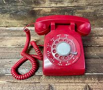 Image result for Old Time Phone Red