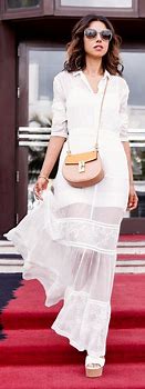Image result for White Romantic Boho Maxi Dress