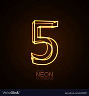 Image result for Neon Number 5