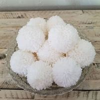 Image result for White Pom Poms with Press Studs