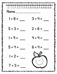 Image result for Math Addition Worksheets