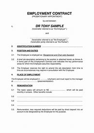 Image result for Basic Employment Contract Template