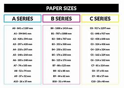 Image result for Paper Size Chart PDF