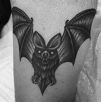 Image result for American Traditional Bat Tattoo