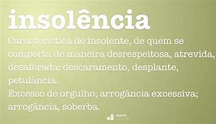 Image result for insolencia