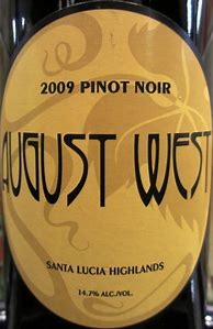 Image result for August West Pinot Noir Santa Lucia Highlands