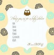 Image result for Free Printable Owl Baby Shower Invitations