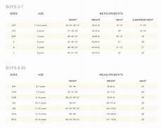 Lil Tinks Ralph Size Charts