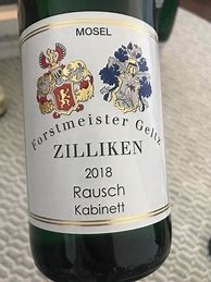 Image result for Zilliken Forstmeister Geltz Saarburger Rausch Riesling Kabinett