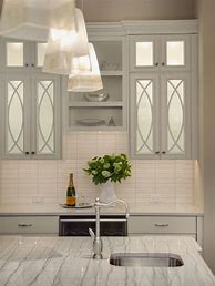 Image result for Mirrored Kitchen Cabinet Doors