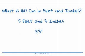 Image result for How Tall Is 160 Cm in Feet