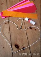 Image result for Wire Coat Hanger Valentine Mobile