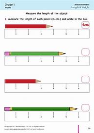 Image result for Measuring Worksheets for 1st Graders