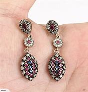 Image result for Bronze Saphire Earrings