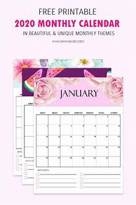 Image result for 2020 Free Printable Calendars Com