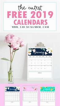 Image result for Girl Monthly Calendar 2019
