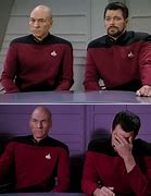 Image result for Picard and Riker Seated Talking