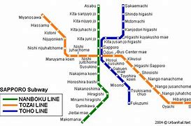 Image result for Sapporo Subway Map