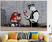 Image result for Graffiti Art Mario Canvas