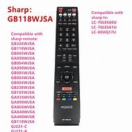 Image result for Sharp LCD TV Remote Gb104wjsa
