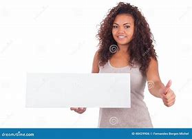 Image result for Black Woman Holding Blank Sign