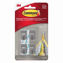 Image result for Small Metal Command Hooks