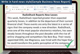 Image result for News Report Format Example