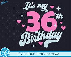 Image result for 36th Birthday SVG