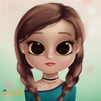 Image result for Little Girl with Brown Hair Drawing