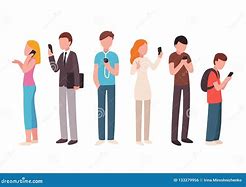 Image result for People On Their Phones Cartoon