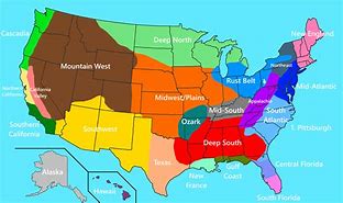 Image result for America Regions Map