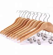 Image result for Wood Hanger with Clips