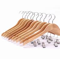 Image result for Wood Hangers with Clips