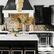 Image result for Black and Gold Tile Backsplash