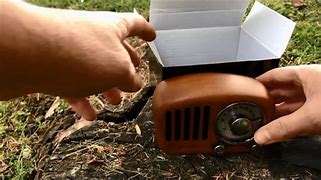 Image result for Small Hand Radio Wooden