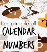 Image result for Printable Fall Calendar Numbers