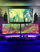 Image result for Triple Monitor Setup with Ultra-Wide as Center