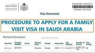 Image result for Apply Family Visit Visa Saudi Arabia