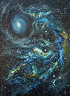 Image result for Blue Galaxy Painting