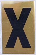 Image result for Gold X Sign