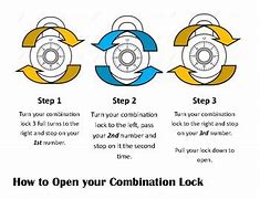 Image result for Locker Combination Instructions