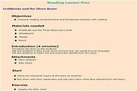 Image result for Reading Objectives Lesson Plan