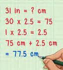 Image result for How to Convert From Inches to Cm