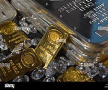 Image result for Gold and Silver Bullion with a Stock Chart Background