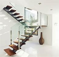 Image result for Chrome and Glass Staircase