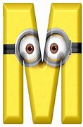 Image result for Minion Alphabet M with Black Background