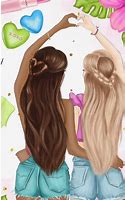 Image result for Drawings of Best Friends Girl Brown Hair