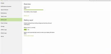 Image result for Change Battery Settings in Windows 10