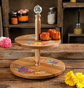 Image result for 2 Tier Wood Lazy Susan